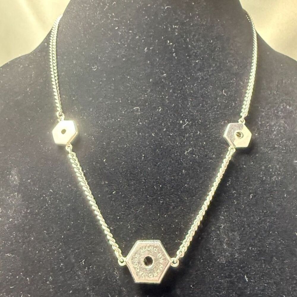 Marc by Marc Jacobs Silver Station Bolt Layering Necklace